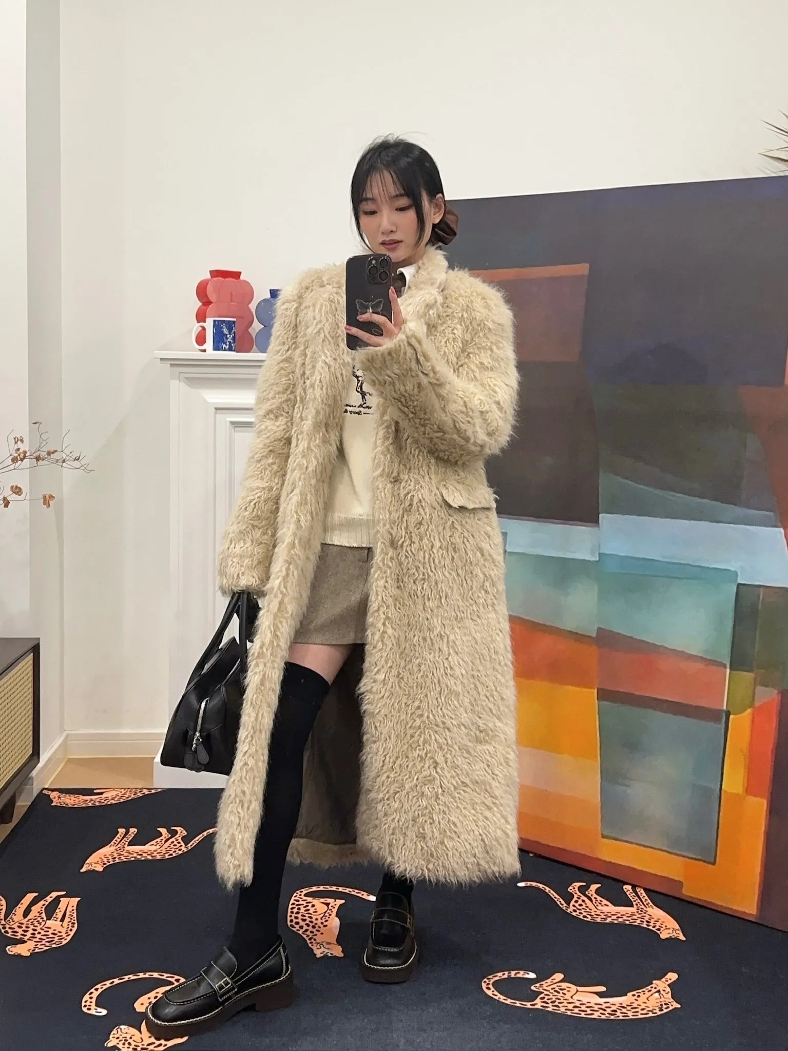 LESUGIATELIER Sigle Breated Fur Coat
