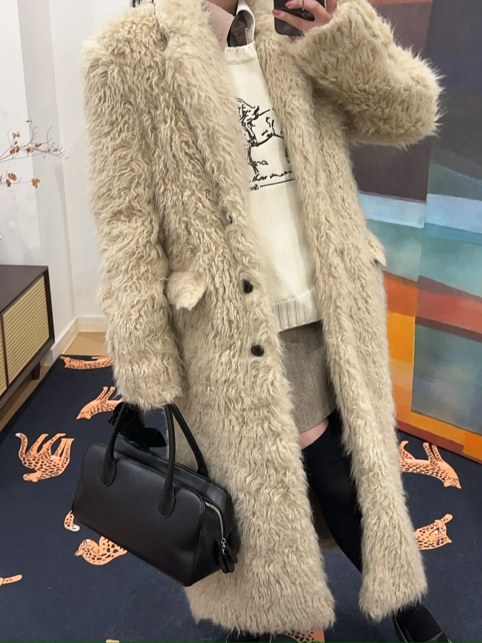 LESUGIATELIER Sigle Breated Fur Coat