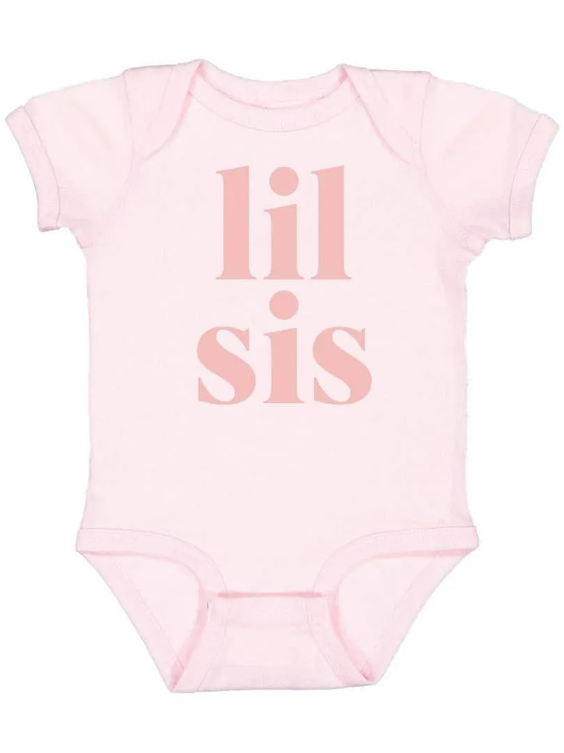 Lil Sis Short Sleeve Bodysuit - Dusty Rose