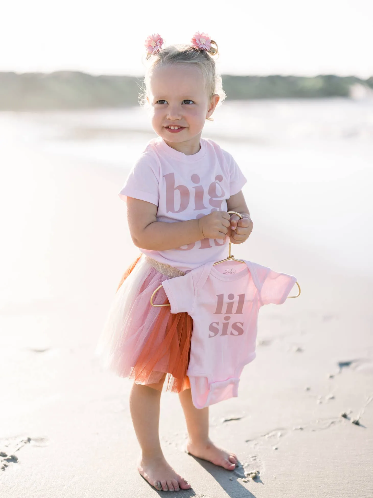 Lil Sis Short Sleeve Bodysuit - Dusty Rose