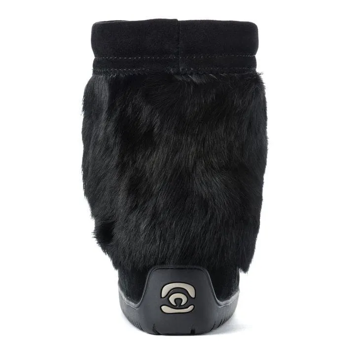 Manitobah Mukluks Suede Waterproof Half Mukluks- Black
