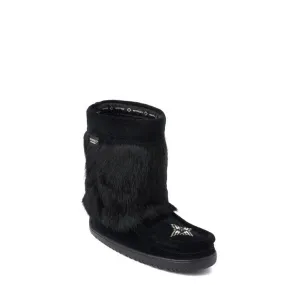 Manitobah Mukluks Suede Waterproof Half Mukluks- Black