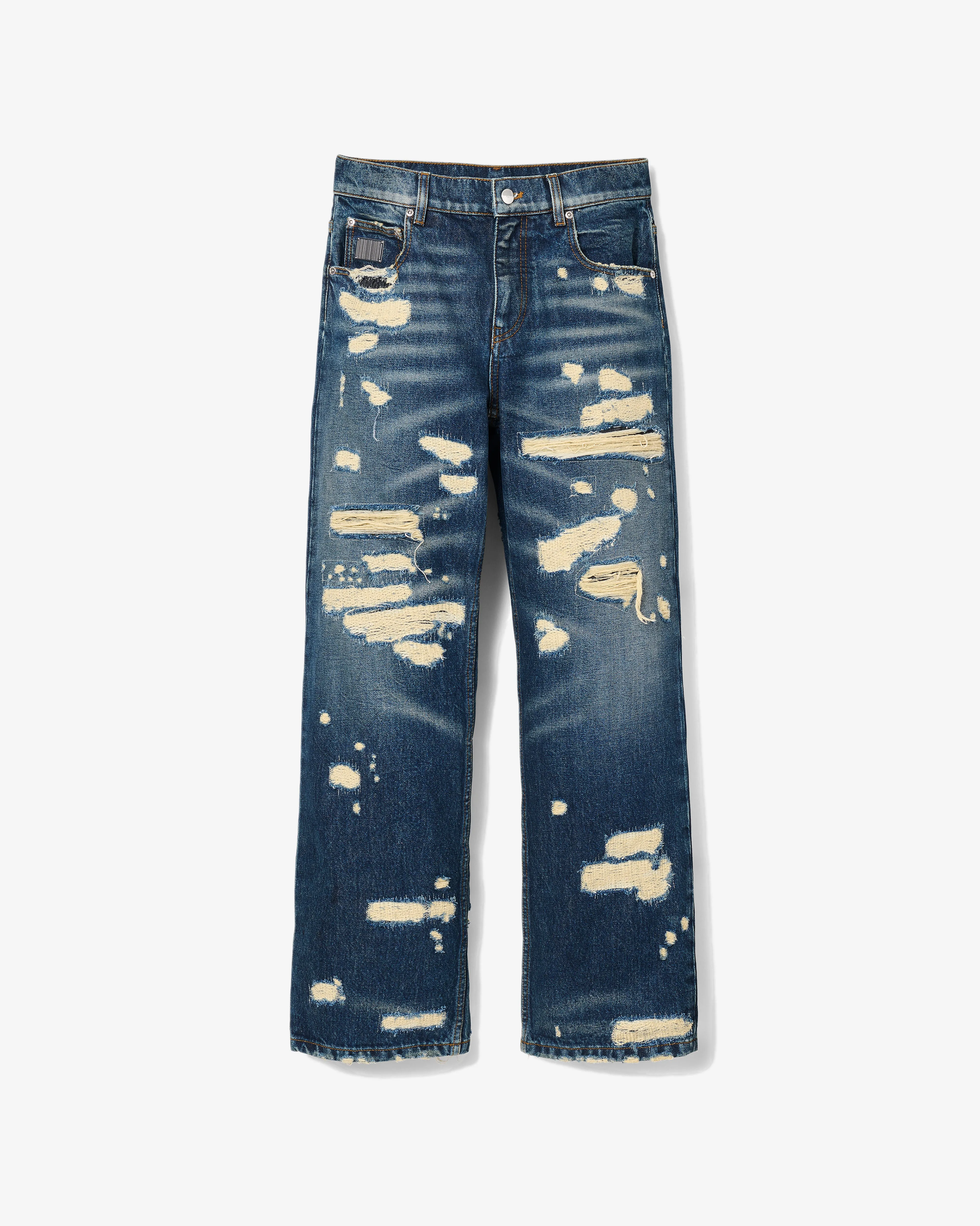 Marc Jacobs - Women's The Rip And Repair Straight Jean - (Punk Indigo)