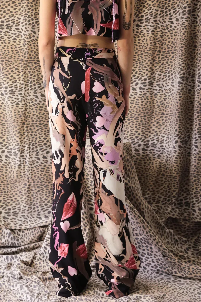 Marco Rambaldi - Printed Crepe Trousers: Fellini