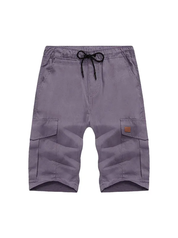Men's Japanese Workwear Multi-Pocket Trousers Cargo Shorts