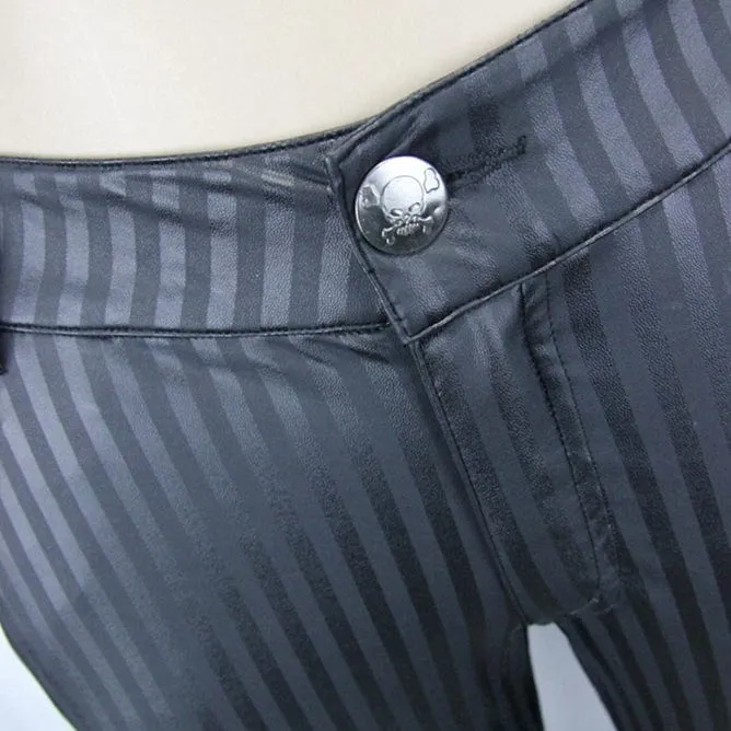 Men's Skinny Punk Striped Trousers