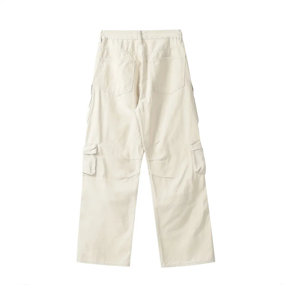 Military Tactical Cargo Pants Plus Size Loose Streetwear Hip Hop Pants Harajuku Straight Casual Trousers
