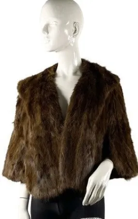Mink Stole, Ranch Brown, Size S, SKU 000359-3