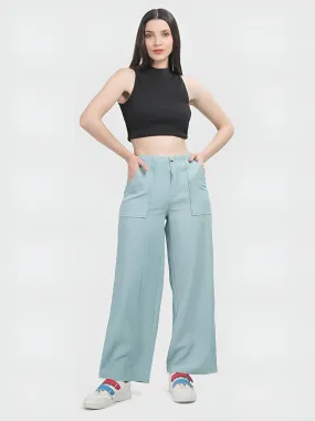 Mint  Colour | Women Formal Trousers Regular Fit