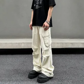 Multi-pocket Wide-leg Cargo Pants