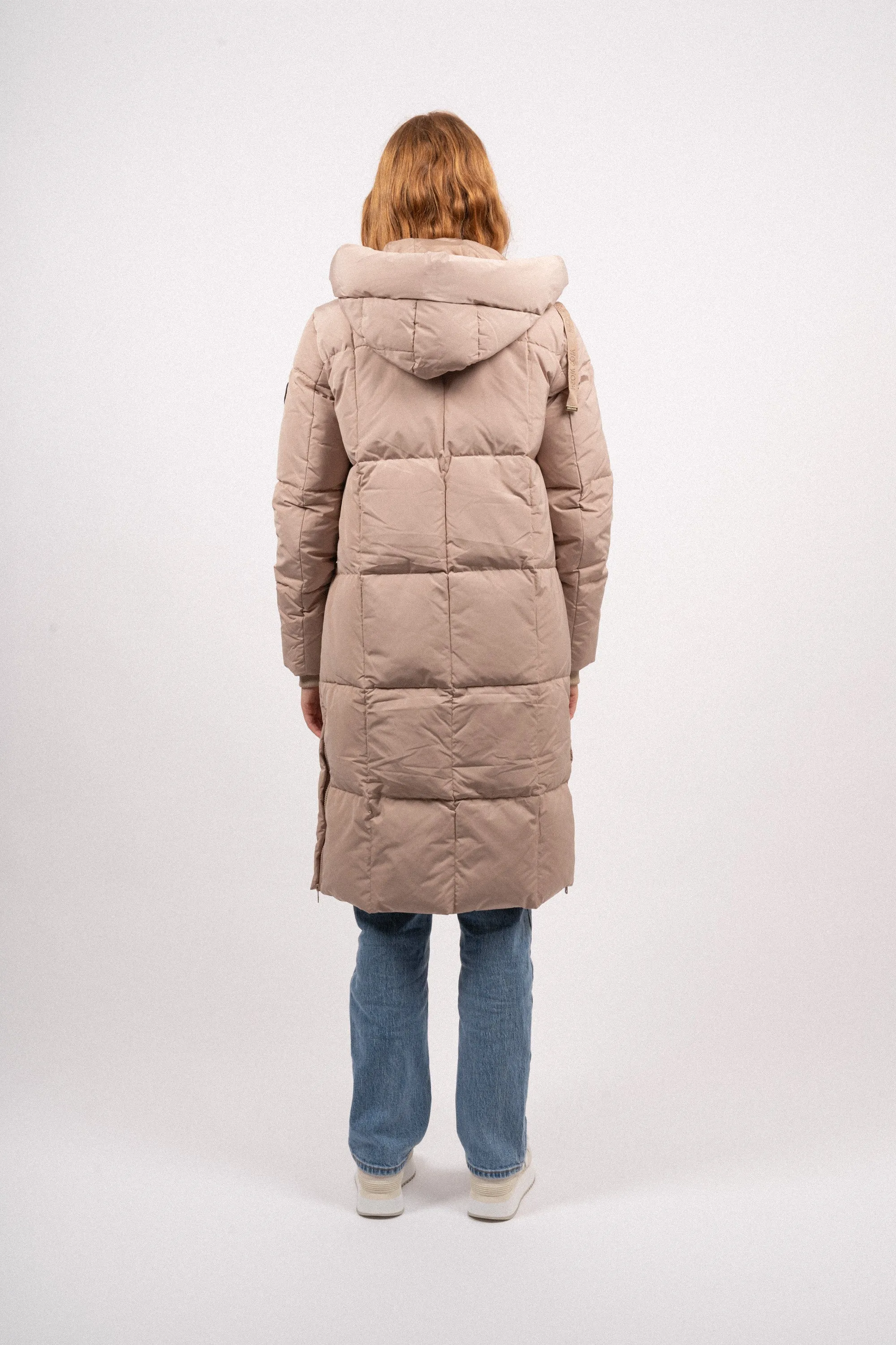 Nova Square Down Coat - Savannah Tan