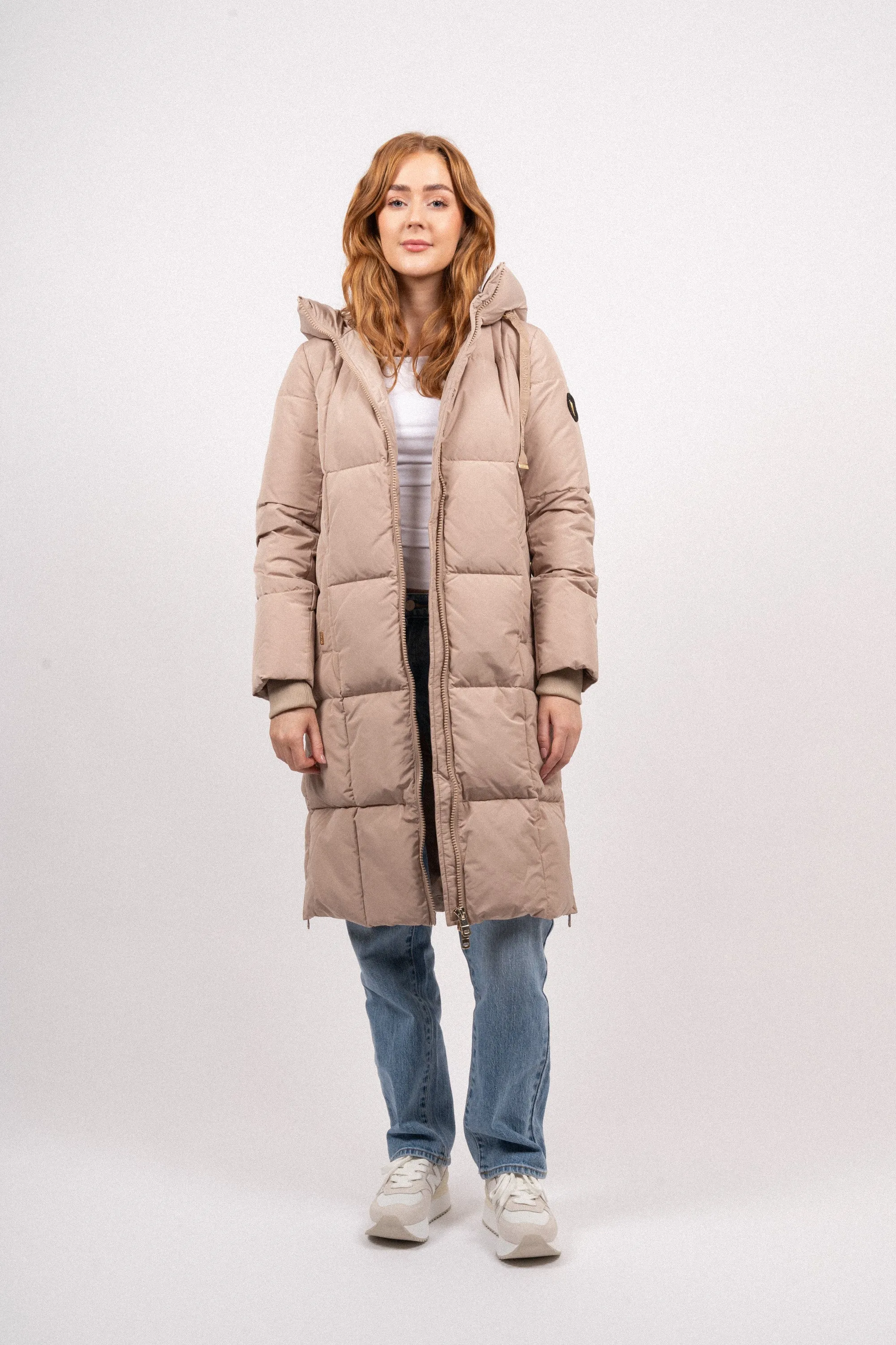 Nova Square Down Coat - Savannah Tan