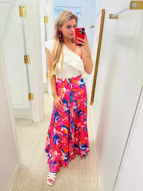 Paloma Button Maxi Skirt | Multi Color