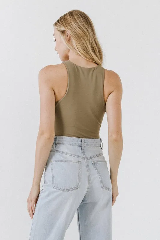 Parker Fitted Olive Bodysuit