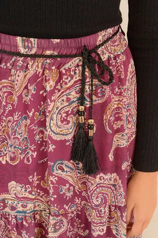 Peri Paisley Midi Skirt