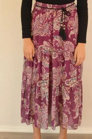 Peri Paisley Midi Skirt
