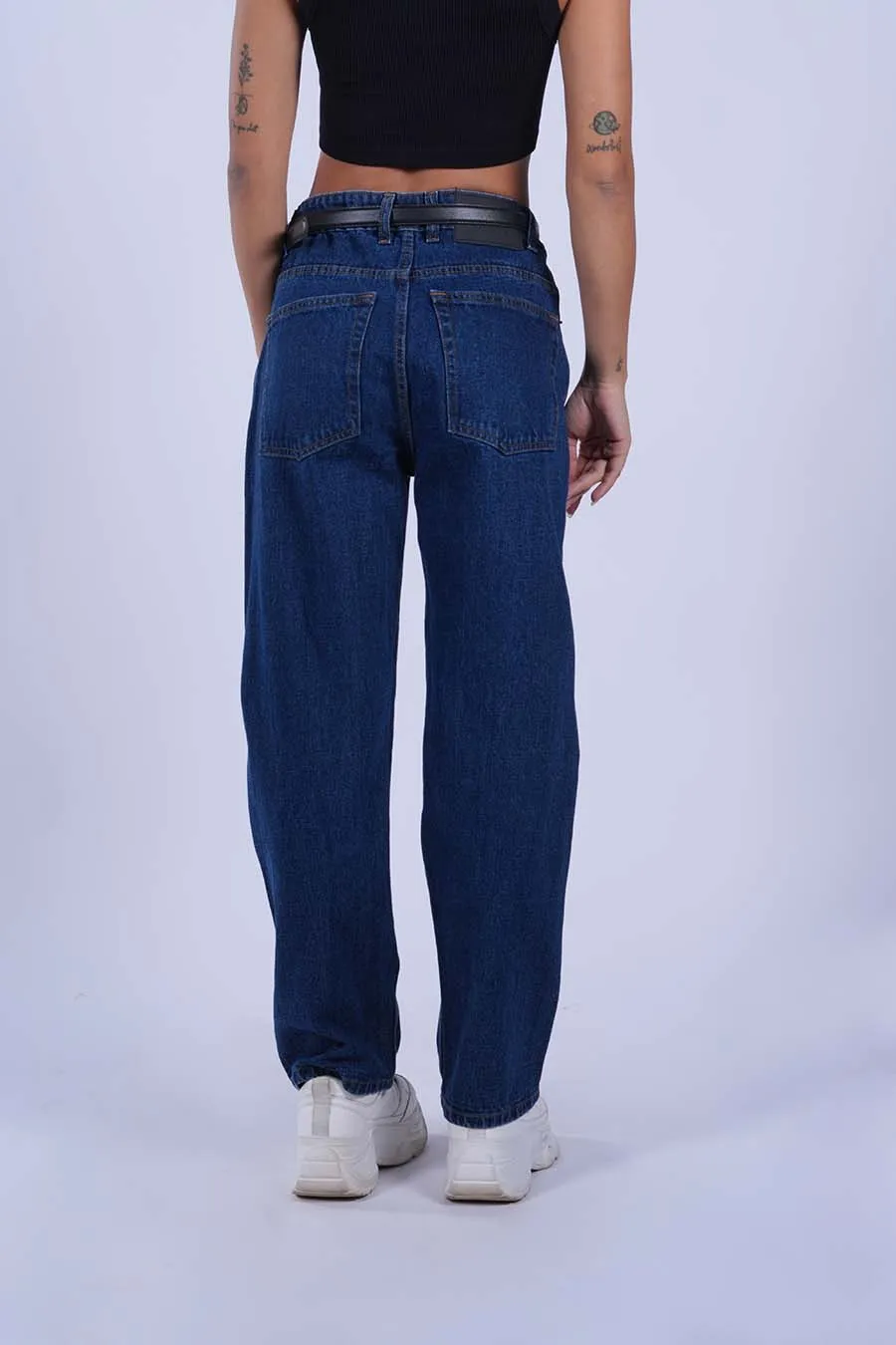 PINK LEATHER CROSS VALKYRE JEANS