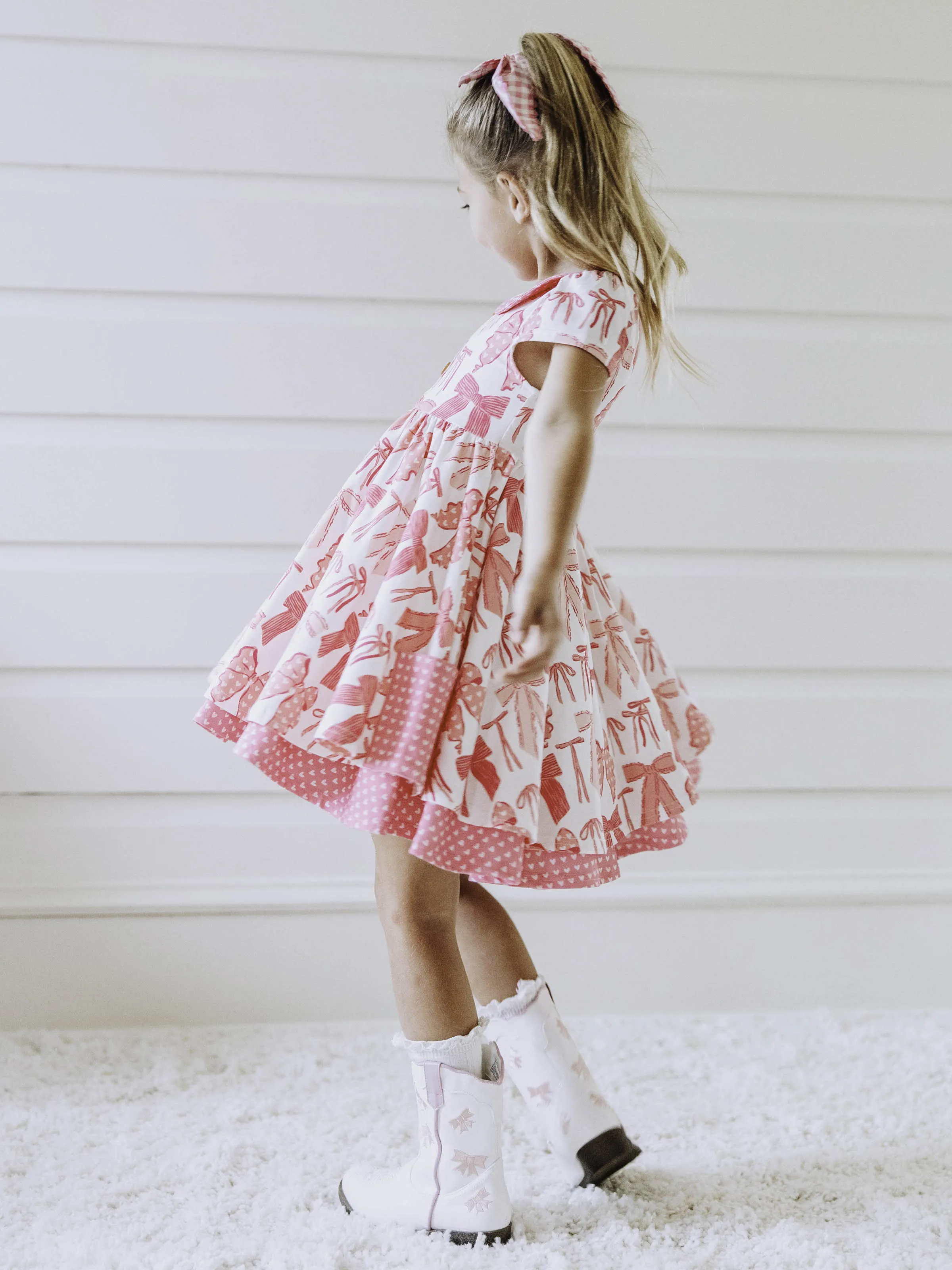 Prim Dress - Pretty Pink Bows