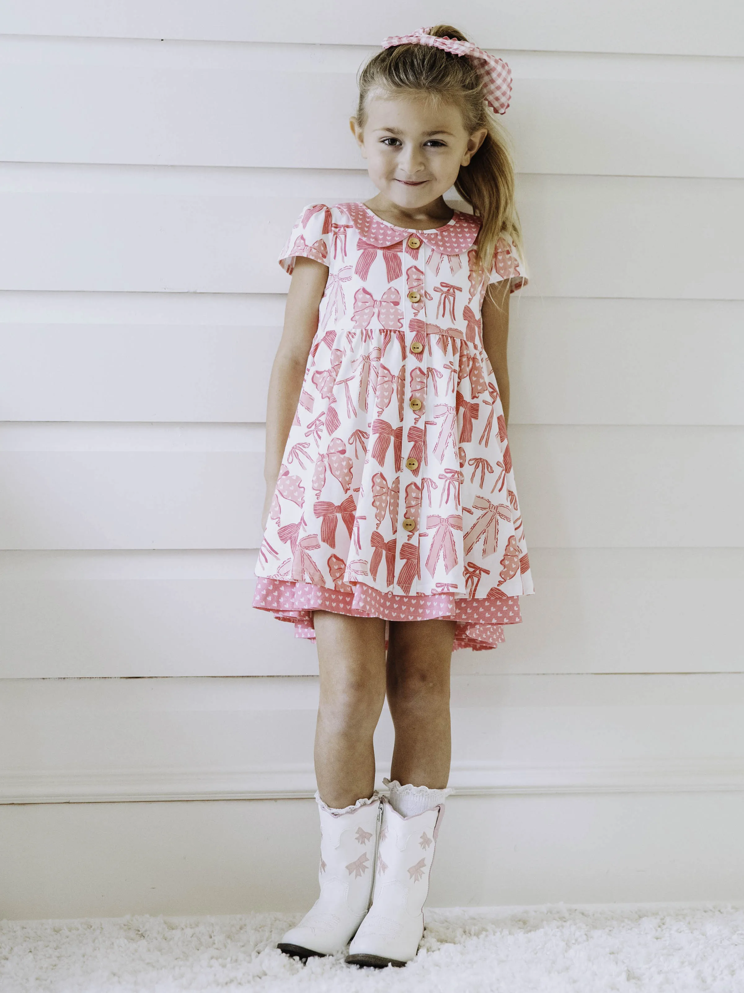 Prim Dress - Pretty Pink Bows