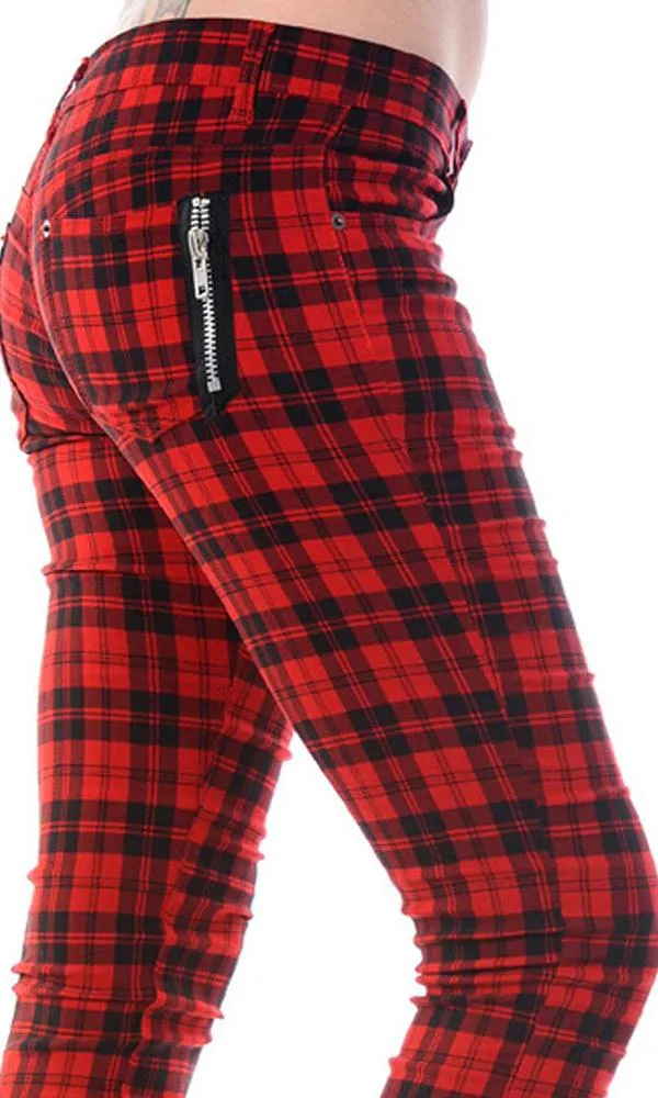 Red Check | SKINNY JEANS