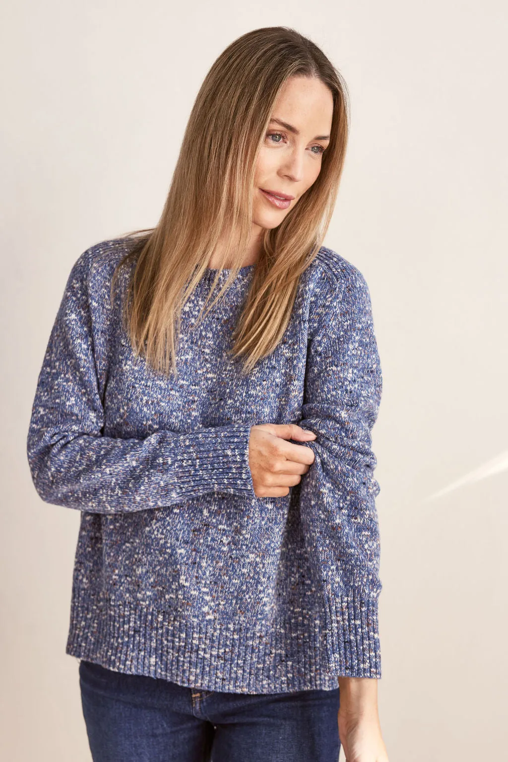 See Saw Poly Crew Neck Sweater