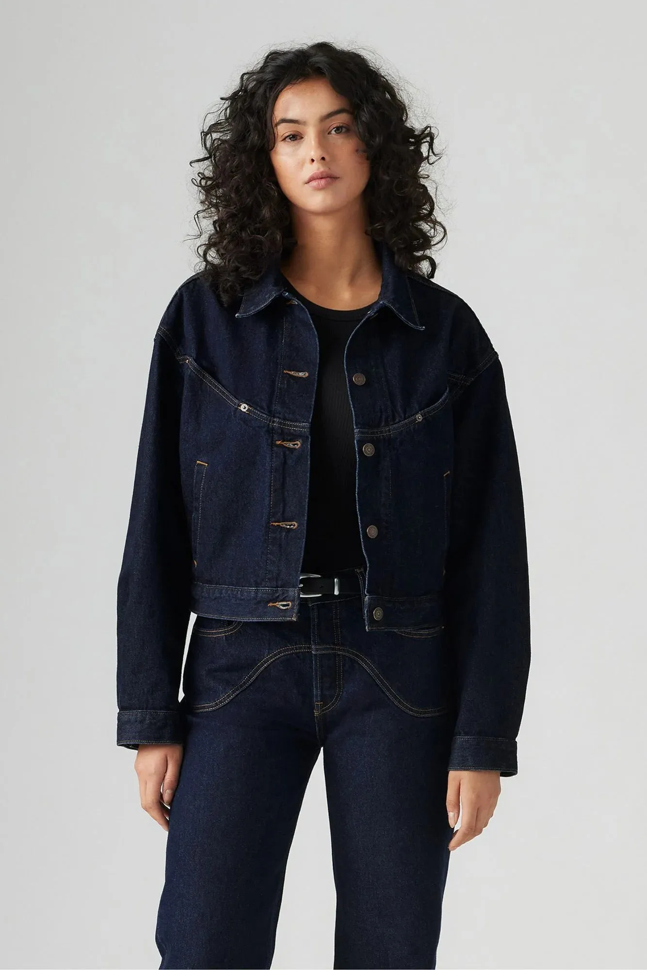 Shrunken '90s Western Trucker Jacket