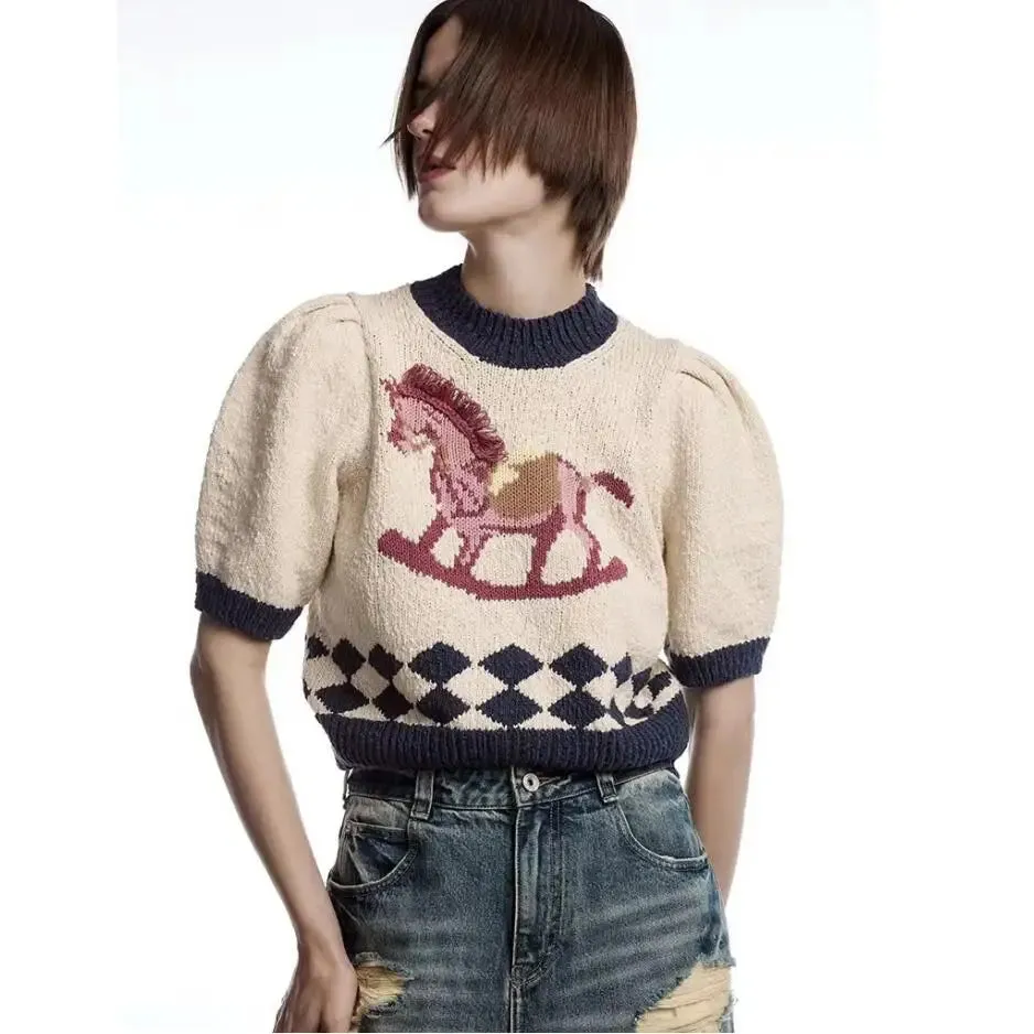 Sia Wooden Horse Knit Top