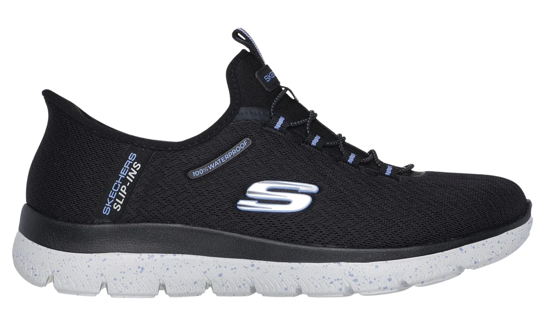 Skechers Slip-ins Women's Waterproof: Summits - Best Choice Black/Light Blue