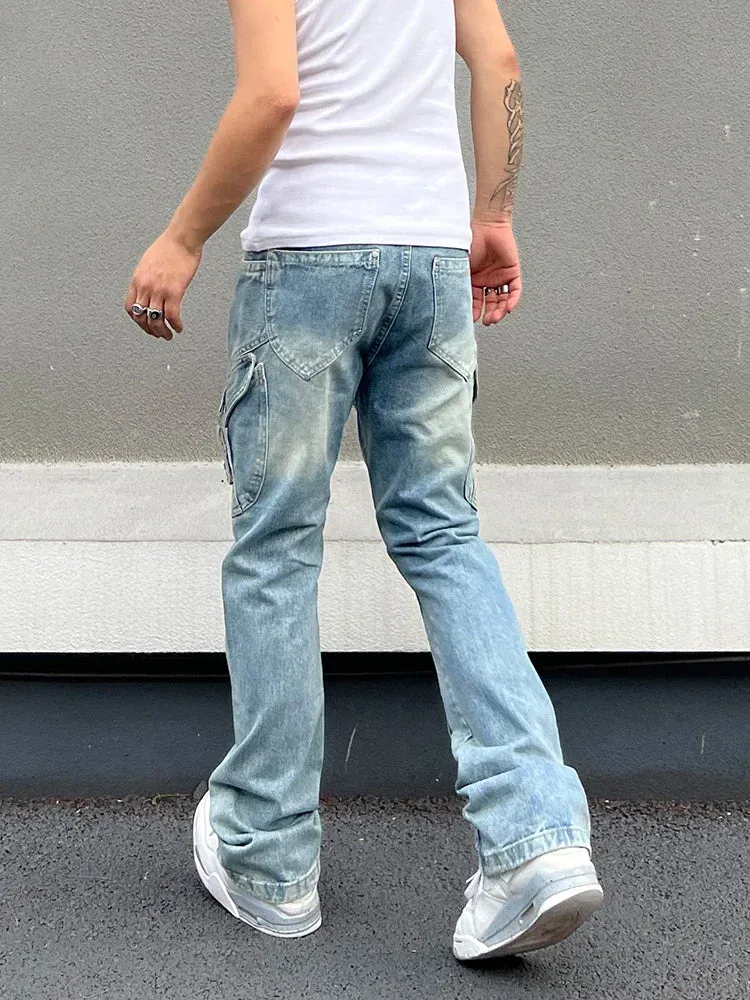 Skinny Jeans Men Streetwear Autumn Blue Slim Trousers Y2k Slim High Street Fashion Casual Fit Original Winter New Denim Pants