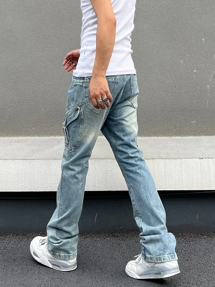 Skinny Jeans Men Streetwear Autumn Blue Slim Trousers Y2k Slim High Street Fashion Casual Fit Original Winter New Denim Pants
