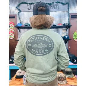 Southern Marsh Branding LS - Mountain Medallion - Bay Green