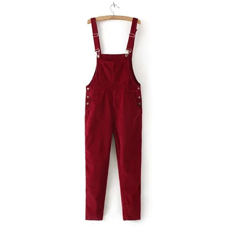 Spring Jumpsuits Women Slim Corduroy Overalls Women New Female Mori