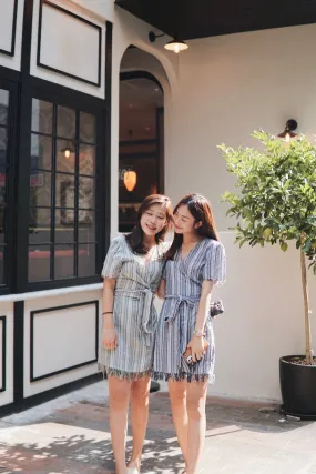 Striped Wrap Dress