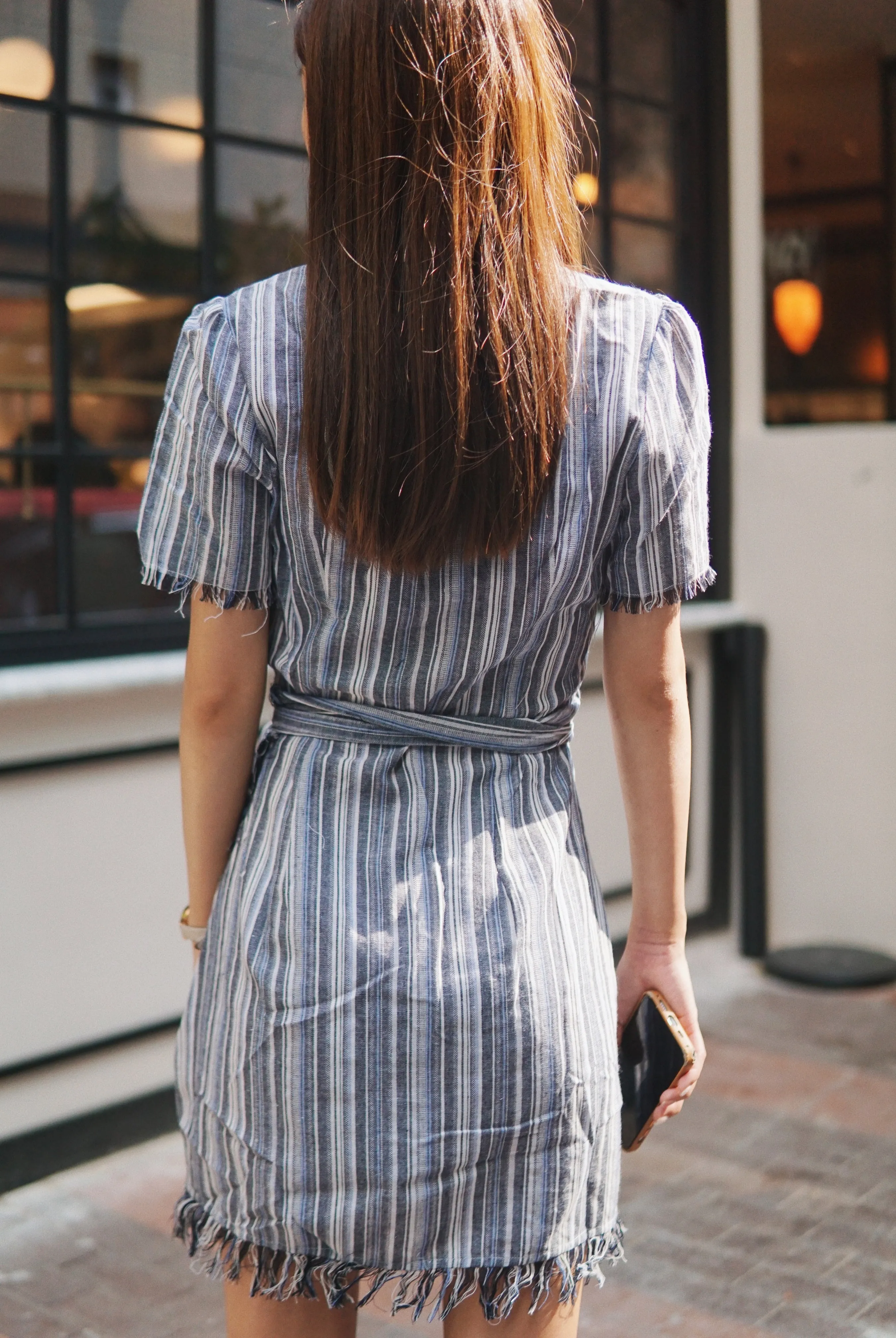 Striped Wrap Dress