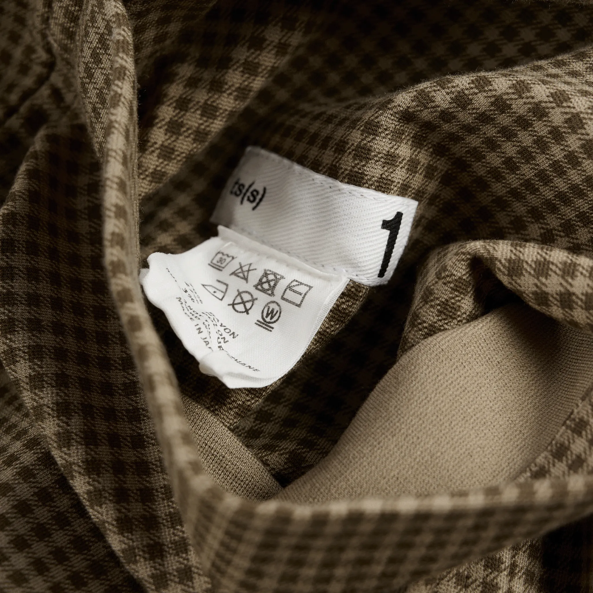 ts(s) - Gingham Reversible Trousers Beige/Brown