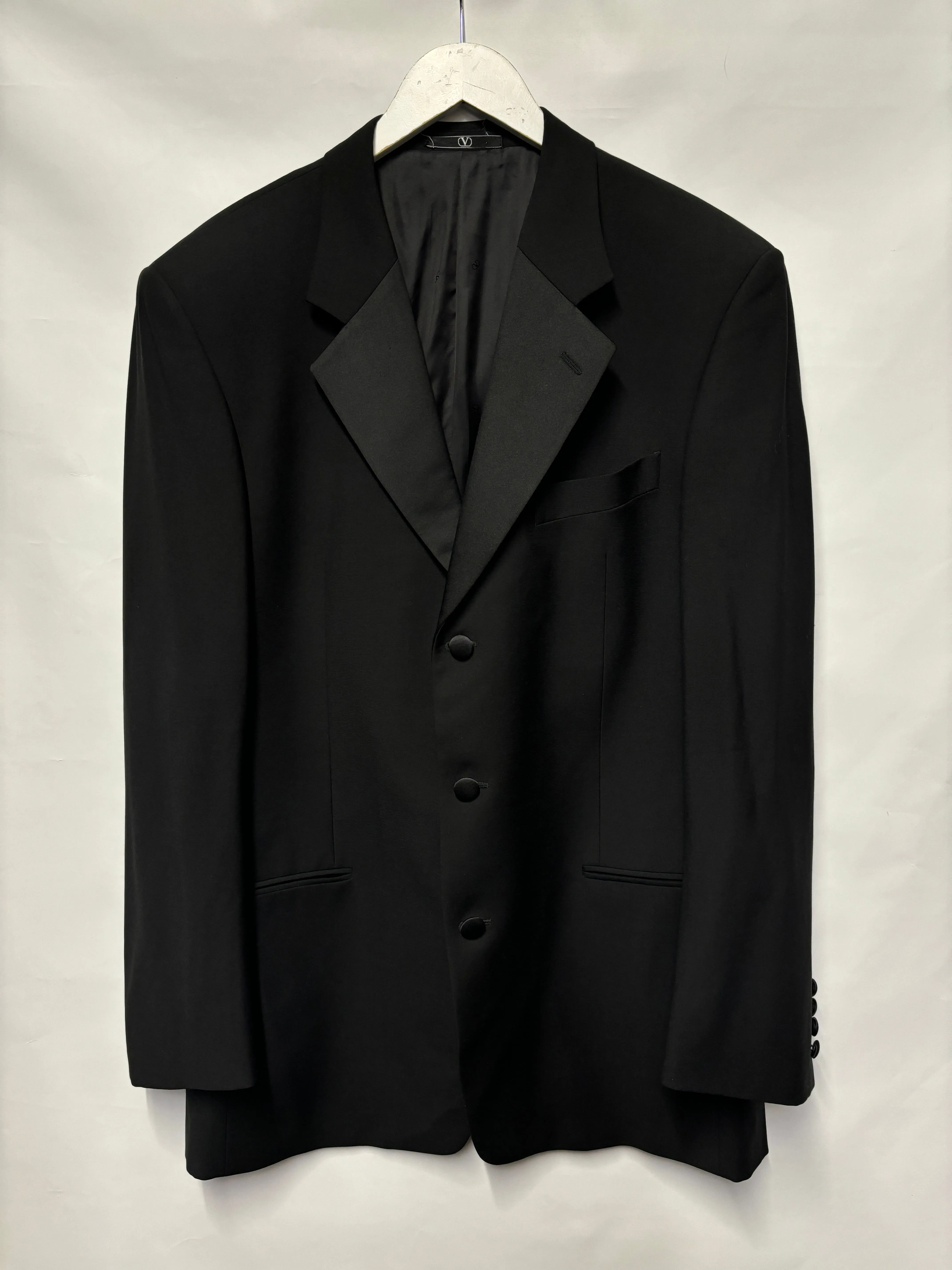 Valentino Black 100% Virgin Wool Tuxedo Large