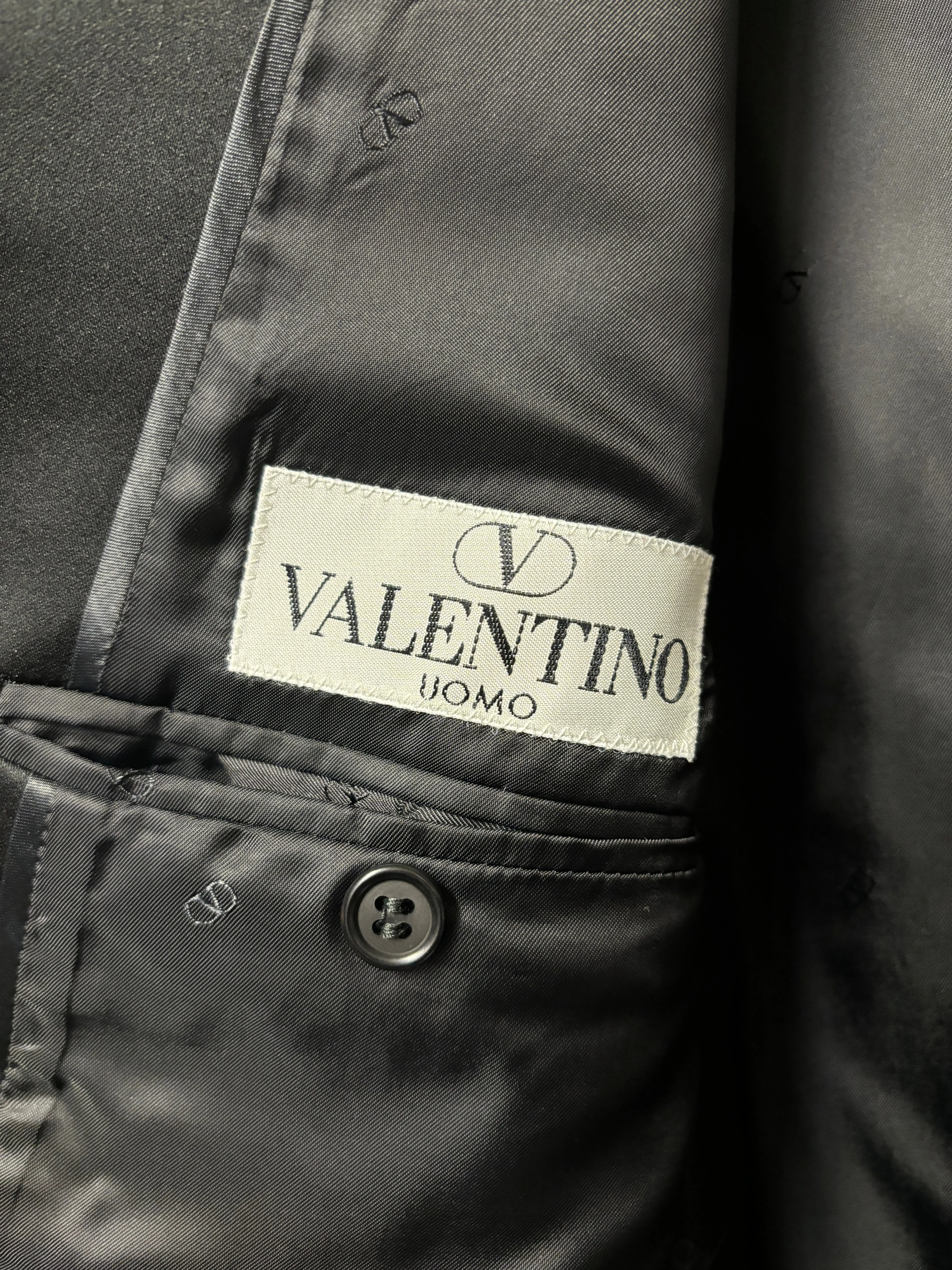 Valentino Black 100% Virgin Wool Tuxedo Large