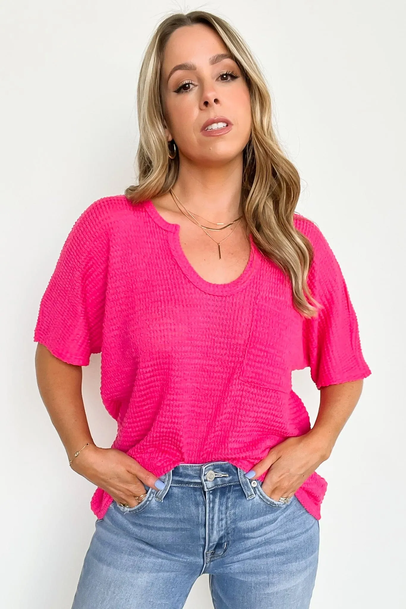 Varnie Knit U-Neck Pocket Top - BACK IN STOCK