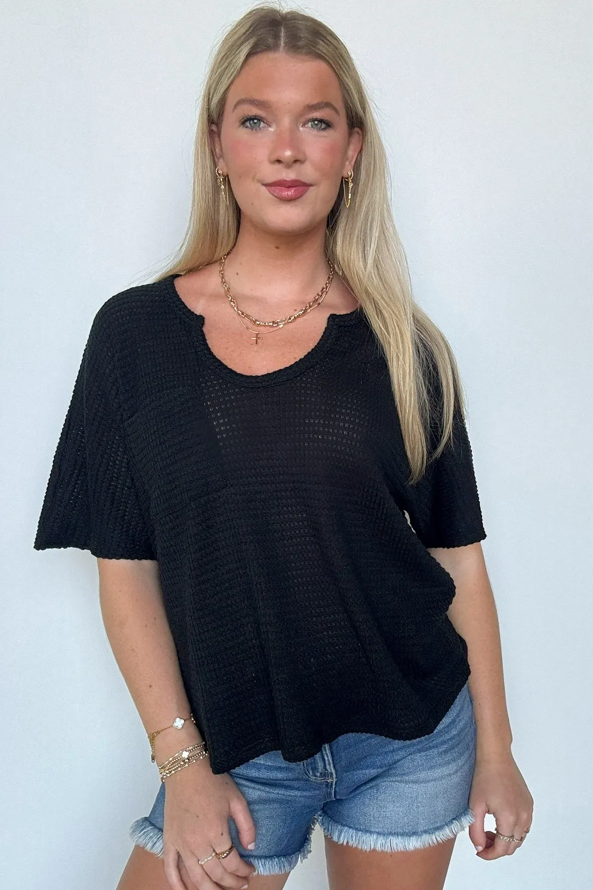Varnie Knit U-Neck Pocket Top - BACK IN STOCK