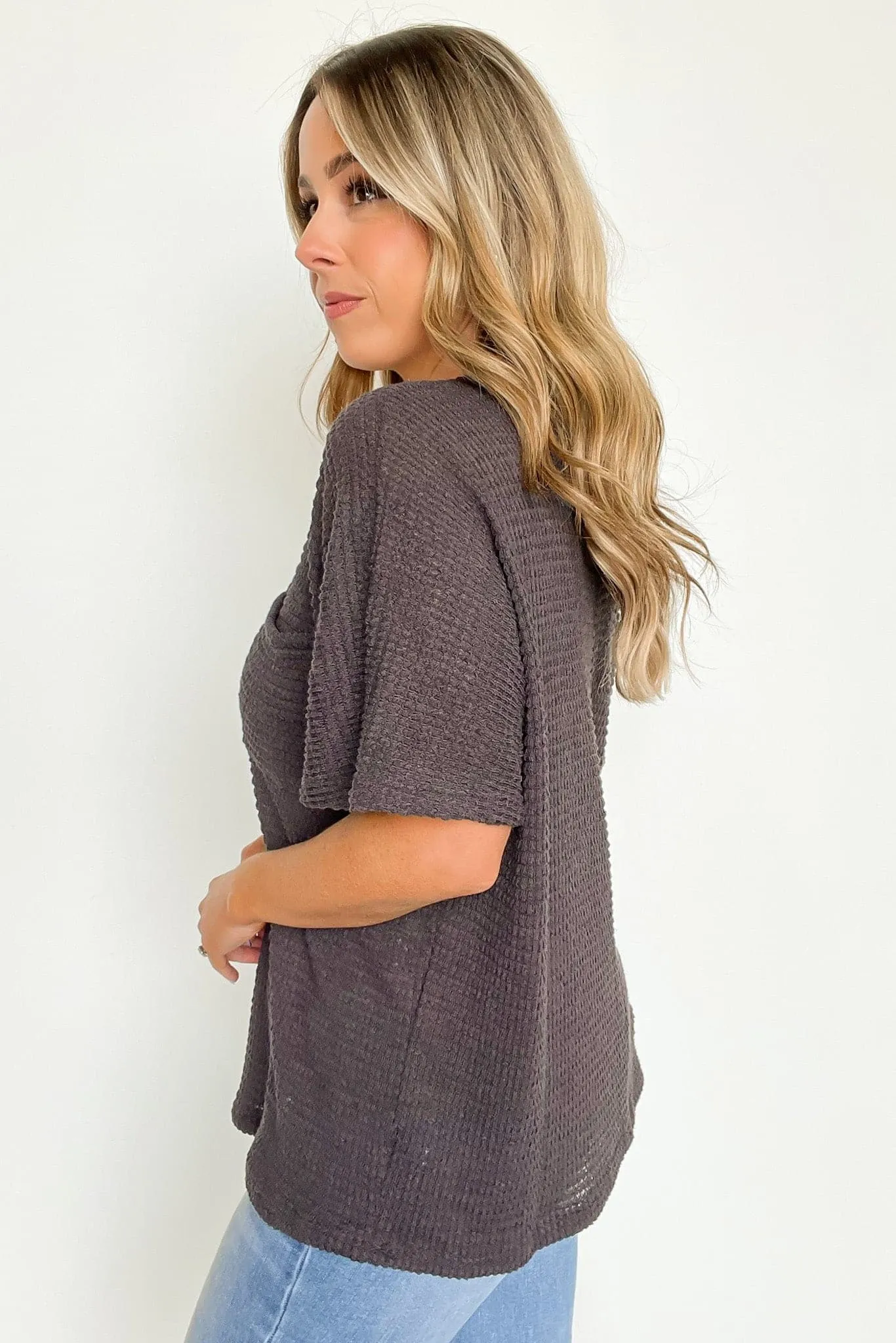 Varnie Knit U-Neck Pocket Top - BACK IN STOCK
