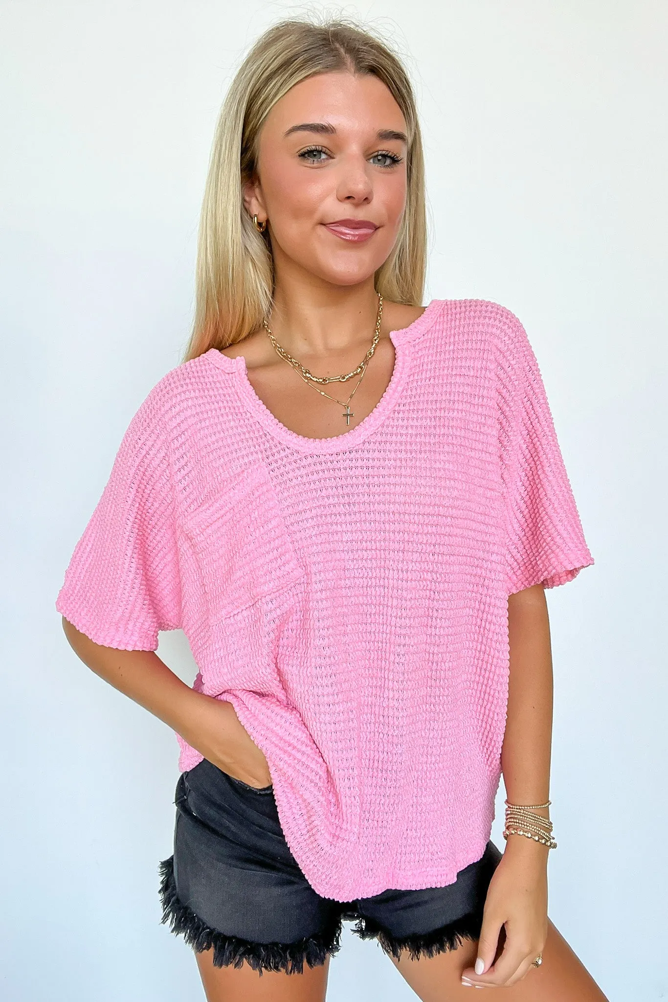 Varnie Knit U-Neck Pocket Top - BACK IN STOCK