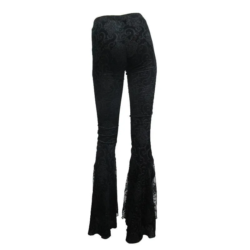 Women's Goth Lace Frill Trousers