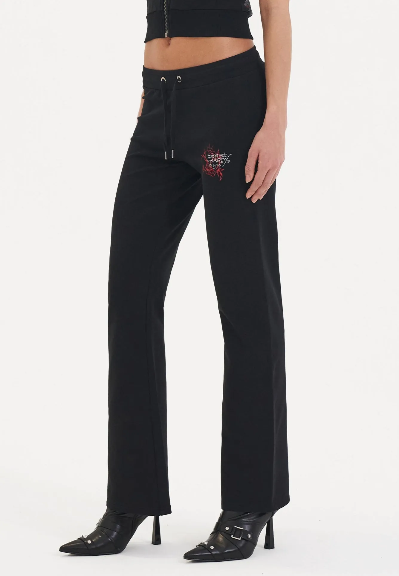 Womens Loving Eternal Flared Trousers - Black