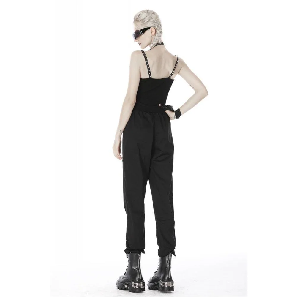 Women's Punk Hollowed Thigh Casual Trousers