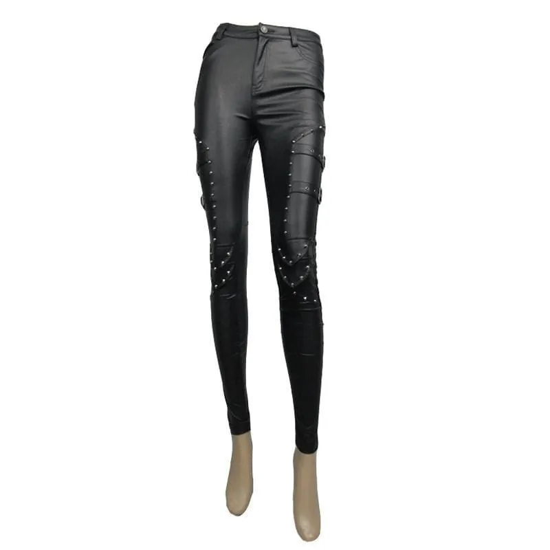 Women's Studded Punk Pants