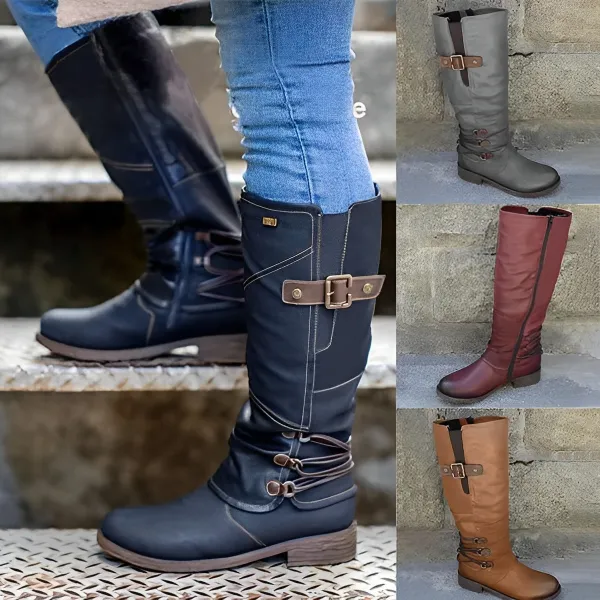 Women'S Vintage Side Zip Tall Rider Boots 52117121C