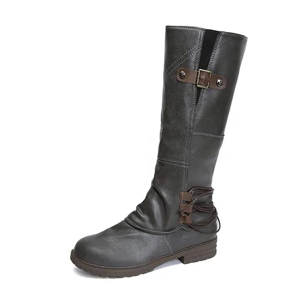 Women'S Vintage Side Zip Tall Rider Boots 52117121C