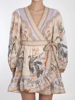 Zimmermann Wylie Mini Wrap Frill Dress